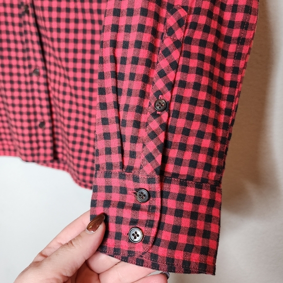 NWT J. Crew Buffalo Check Red Black Plaid Flannel Long Sleeve Button Shirt Sz 2 - Picture 13 of 13